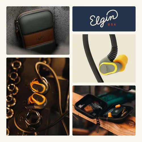 Vista 8 de Auriculares Bluetooth Elgin Rumble Gen 2, tapones inalámbricos con puntas Fusion 31 dB Noise Reduction, IP67 Waterproof, OSHA Compliant ANSI