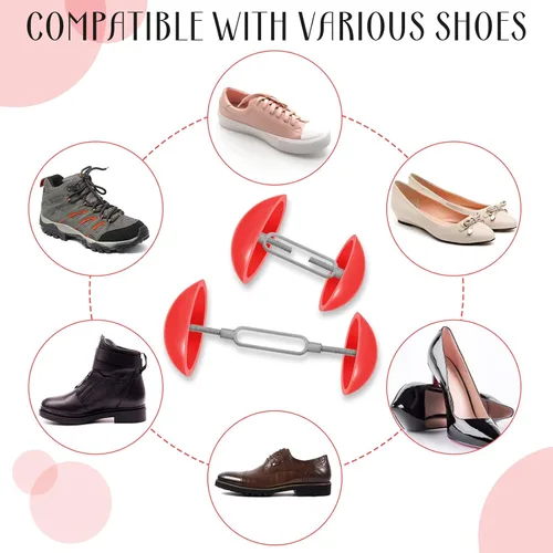 Vista 6 de 2 pares de mini estiradores de zapatos para mujer, ampliadores de pies anchos, antideslizantes, zapatos para mujeres y hombres, zapatos de tacón