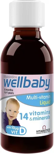Vista 4 de Vitabiotics Wellbaby - Líquido multivitamínico para el sistema inmunológico para bebés y bebés de 6 meses a 4 años - 5.1 fl oz