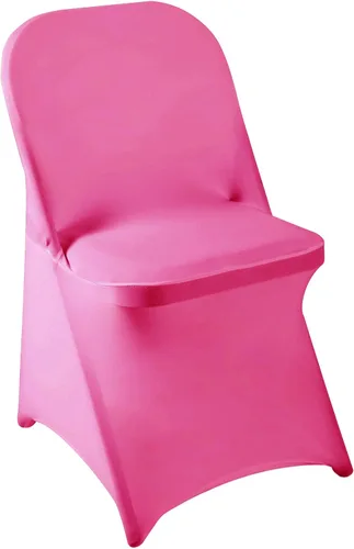 Vista 9 de Fundas plegables para sillas de fiesta, 12 piezas, fundas universales de elastano ajustables para bodas, banquetes, conferencias