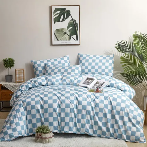 Vista 9 de Luxlovery Juego de edredón verde militar, juego de ropa de cama individual, minimalista, suave, transpirable y moderno, para todas las estaciones