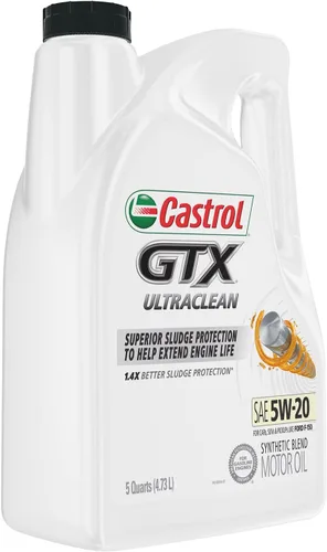 Vista 8 de Castrol GTX Ultraclean 5W-20 - Aceite de motor de mezcla sintética, 5 cuartos de galón (paquete de 2)