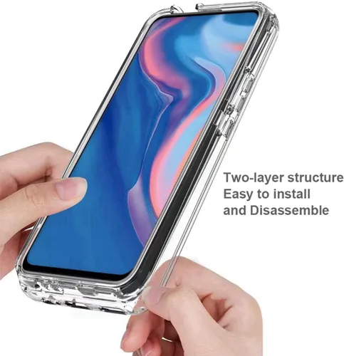 Vista 4 de Funda transparente compatible con Y9 Prime 2019/Honor 9X/P Smart Z STK-LX1 con protector de pantalla de vidrio templado, bonita funda protectora