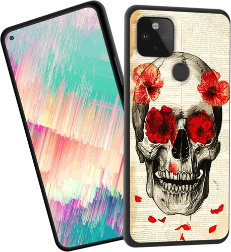 Vista 21 de for Google Pixel 4 XL Case,Slim Shockproof TPU Soft Rubber Silicone Cover Phone Case for Google Pixel 4 XL,Blue Skull Headphone