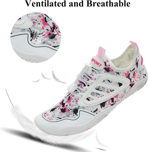 Vista 3 de Zapatos de agua para mujeres y hombres, zapatos de playa, zapatos de natación, zapatos descalzos, zapatos de senderismo, surf y caminar