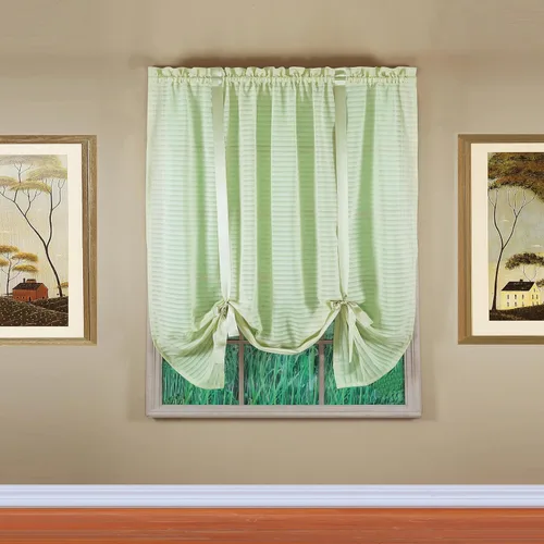 Vista 40 de Today's Curtain, Inserción de Abanico de Cortina de Rayas Silueta Translúcida, Azul, 30" x 76.2 cm de ancho x 101.6 cm de largo