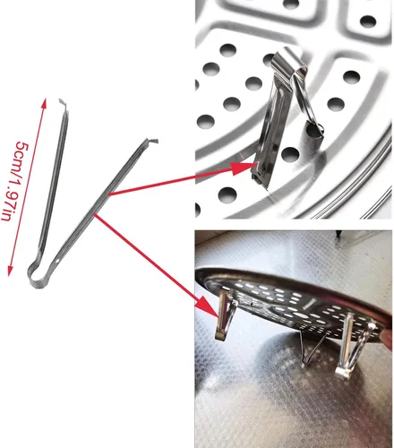 Vista 2 de Paquete de 6 patas extraíbles para estante de vapor, soporte de bandeja de vapor desmontable, patas de acero inoxidable, soporte de vapor de 2.0