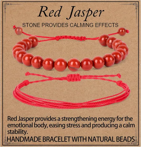 Vista 44 de LPBeads Pulsera de piedra natural hecha a mano de tamaño ajustable