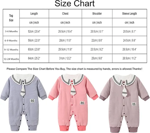 Vista 7 de Ropa para bebé niña con estampado de dibujos animados de algodón para recién nacido, mono de manga larga para bebé
