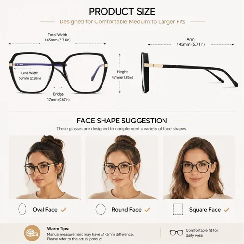 Vista 5 de ROCKNIGHT Stylish Blue Light Glasses Computer Glasses for Women & Men Fashion Blue Light Glasses Designed for Computer, Laptop & Phone Use
