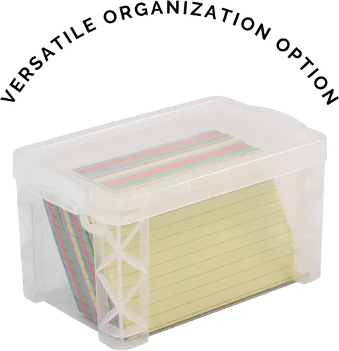 Vista 3 de Advantus Super Stacker - Caja de fichas de índice de 3 x 5 pulgadas, soporte para notas, colores surtidos, 1 unidad (paquete de 2)