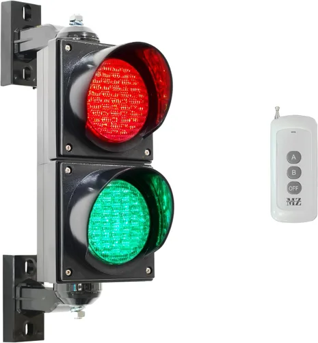 Vista 10 de Semáforo LED de 4 pulgadas, lámpara de parada/marcha verde rojo con control de botón AC 85-265V IP65 PC Housing with 6m Cable and 2 Visors for