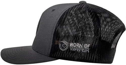 Vista 2 de Sombrero de camionero de buceo con tiburón: Snapback ajustable para hombre, para pesca, pesca submarina