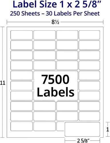 Vista 18 de Blank Labels Etiquetas de envío de media hoja, 5.5 x 8.5 pulgadas (5-1/2 x 8-1/2) etiqueta permanente blanca mate, inyección de tinta y láser