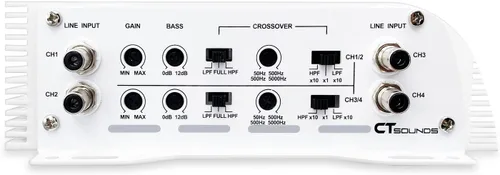 Vista 5 de Amplificador de audio AT para automóvil, de CT Sounds, Blanco