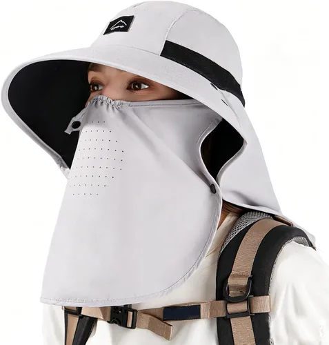Vista 12 de Rosoz Sombrero de sol al aire libre para hombres y mujeres, UPF 50+sombrero caqui (1pack-khaki)