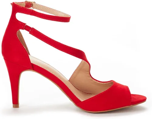 Vista 4 de Dream Pairs Nile Sandalias modernas de tacón tipo stiletto, con puntera abierta, para mujer