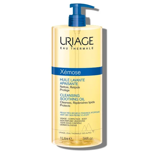 Vista 6 de Uriage Xémose Face & Body Wash For Very Dry Skin, Soothes For Long-Lasting Comfort, Mild Foaming Nourishing Gel-In-Oil, Fragrance & Soap-Free