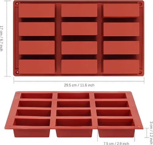 Vista 2 de JOERSH Molde de barra de granola, molde rectangular de silicona para barra de caramelo profundo para hornear barras energéticas de chocolate