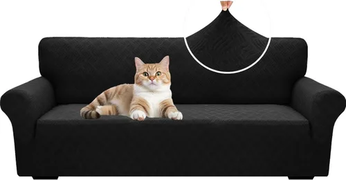 Vista 23 de YEMYHOM Funda para sofá con diseño jacquard de alta elasticidad, funda para silla de sala de estar, a prueba de mascotas, perros y gatos