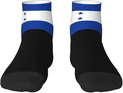Vista 2 de GDJF Calcetines tobilleros con bandera de Honduras de verano, corte bajo, deportivos, cómodos, transpirables, casuales, para hombre y mujer, 1, 1