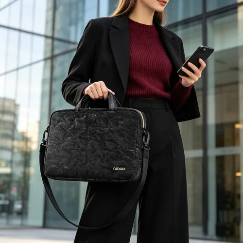 Vista 2 de NIDOO Funda para portátil de 16 pulgadas Bolsa protectora para computadora Negro