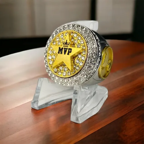 Vista 2 de Legacy Rings MVP Championship Trophy Ring Award Gift para el jugador más valioso del torneo o campeón de la liga