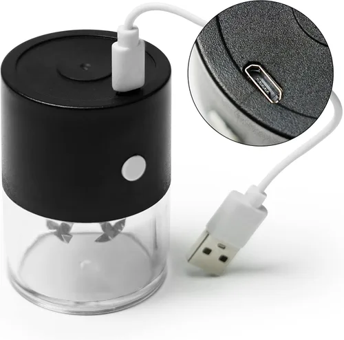 Vista 3 de Eléctrico Metal Aluminio Hierba Tabaco Grinder Cracker Cracker Spice Smoke Grinders 1 PC (negro)