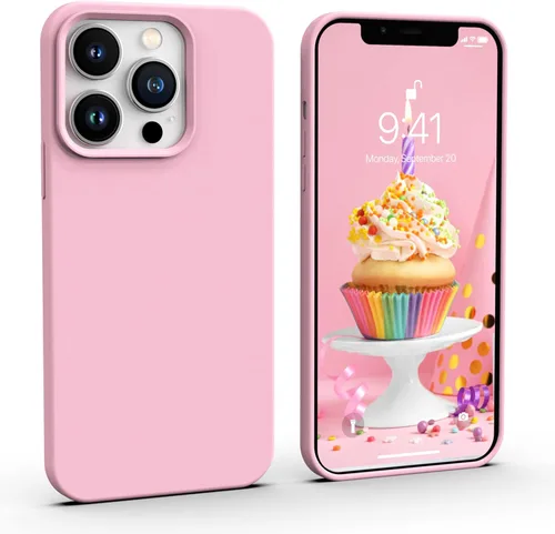 Vista 9 de IceSword Funda compatible con iPhone 13 Pro de 6.1 pies, funda delgada de silicona líquida a prueba de golpes, suave antiarañazos, bonita protección
