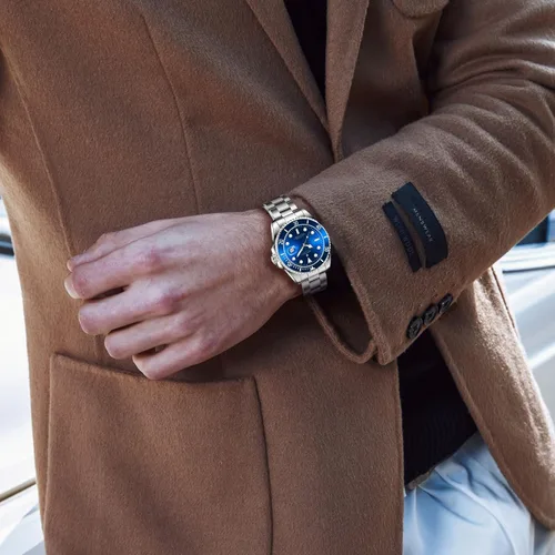 Vista 9 de AKNIGHT Watches for Men Stainless Steel Bracelet Waterproof Chronograph Watch Gentleman Business Luxury Watch Analog Quartz Movement Luminous Mens