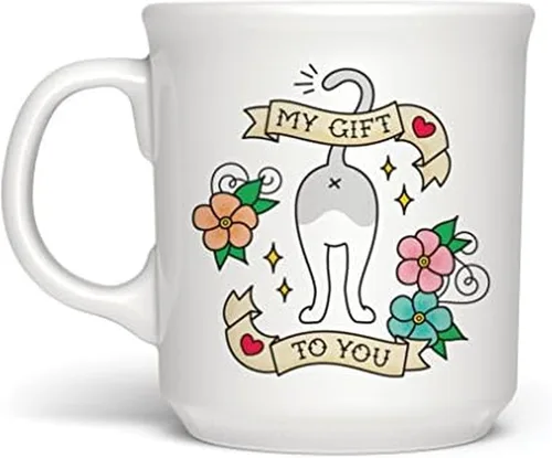 Vista 9 de Genuine Fred Taza de cerámica con texto en inglés "Say Anything", de 16 onzas, multicolor, apta para lavavajillas