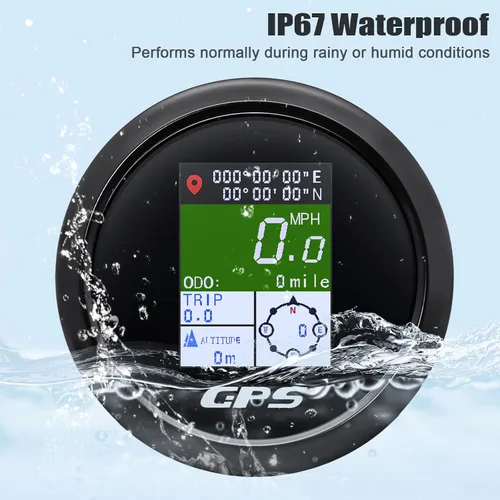 Vista 4 de Velómetro GPS MAIMEIMI 85mm 3-3/8" Digital para Barco, Velómetro GPS, Velómetro Impermeable, MPH, Nudos y Km/h Ajustable para Auto, Marino, Camión