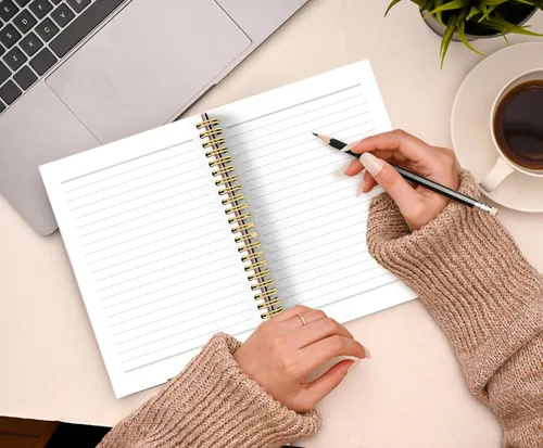 Vista 4 de Knibeo Mindset Cuadernos de Diario Inspiracionales - Cuadernos para la escuela, cuaderno inspirador encuadernado en espiral de 5.5 x 8.3 pulgadas