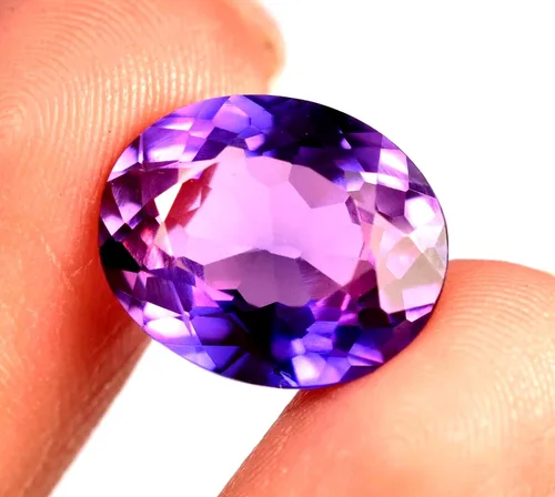 Vista 2 de Shri Balaji Gemas 8.05 Ct Natural Precioso Natural Tenebriscente Corte Ovalado Piedra Preciosa Suelta 0.512 in (Rosa Púrpura), Gema, Tenebrescent