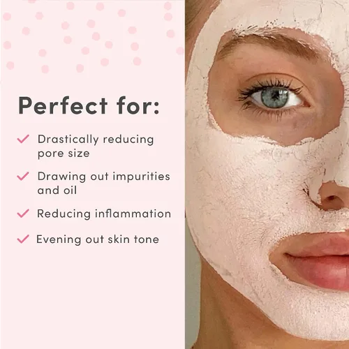 Vista 4 de Sand & Sky mascarilla facial de arcilla rosa australiana desintoxicante con vitamina C y antioxidantes - mascarilla de arcilla para aclarar poros