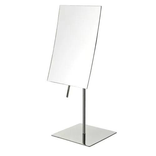 Vista 10 de JERDON Espejo rectangular de maquillaje de mesa, aumento 3X con acabado negro, espejo de tocador de 5 x 8 pulgadas, ajuste de pivote, modelo JP358BK