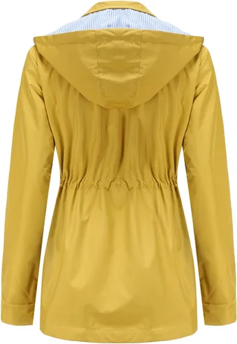 Vista 4 de MODFUL Chaquetas ligeras para mujer, chaqueta impermeable para lluvia, rompevientos, gabardinas al aire libre con capucha