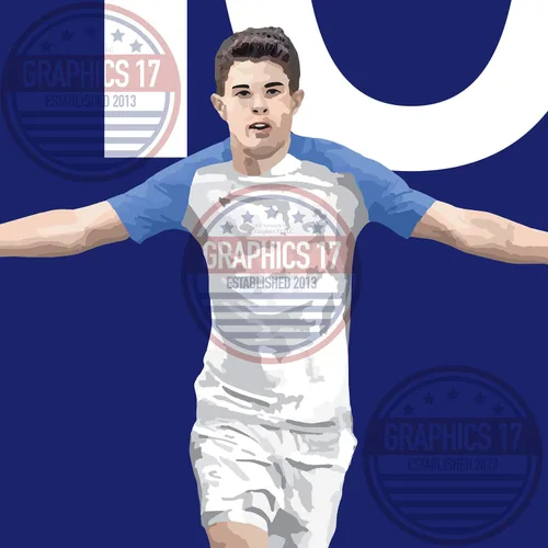 Vista 5 de Graphics 17 Cartel del equipo nacional masculino de Christian Pulisic Estados Unidos