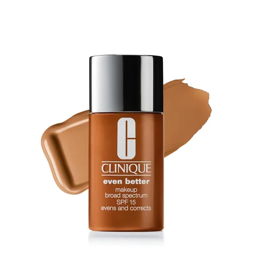 Vista 54 de Clinique Even Better Makeup Liquid Foundation SPF 15 With Vitamin C For Dry + Oily Combination Skin Types Medium Coverage + Natural Finish Evens