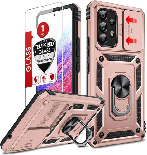 Vista 47 de LeYi Funda para Moto G Stylus 2022 4G (no compatible con 5G), funda para Moto G Stylus con 2 protectores de pantalla, funda protectora de grado Oro