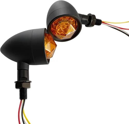 Vista 7 de FATECIM Luces intermitentes LED personalizadas para motocicleta, 2 unidades, con luces de correr/frenado, indicadores de alta resistencia, luces