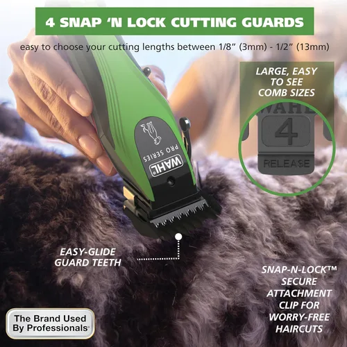 Vista 5 de Wahl Pro Series - Kit inalámbrico de iones de litio para perros – Recargable y resistente cortapelos para perros gruesos – Modelo 3025854
