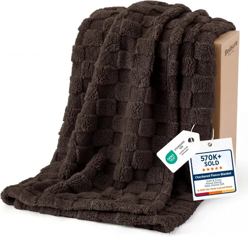 Vista 69 de Bedsure GentleSoft - Manta verde salvia para sofá, manta de forro polar a cuadros, regalos de Navidad para mujeres, hombres y niñas, bonita manta
