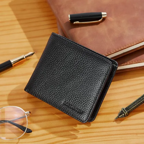 Vista 7 de BOSTANTEN Billeteras de piel auténtica para hombre, con bloqueo RFID y 2 ventanas de identificación