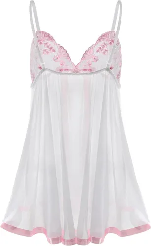 Vista 9 de Camisón sexy para mujer, camisón de talla grande, babydoll de encaje, lencería sexy y traviesa para sexo