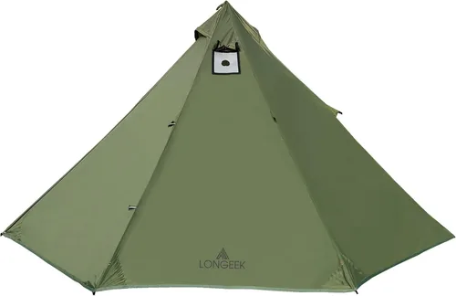 Vista 11 de Tienda de campaña para 2-4 personas, para 4 estaciones, ultraligera, fácil de montar, estilo Teepee caliente