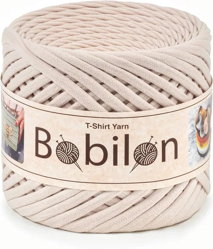 Vista 51 de Hilo de camiseta de algodón de 5 a 0.276 in, 328.1 ft / 110 yardas, para ganchillo, tejido y macramé, ártico 100% cotton t shirt yarn for crochet
