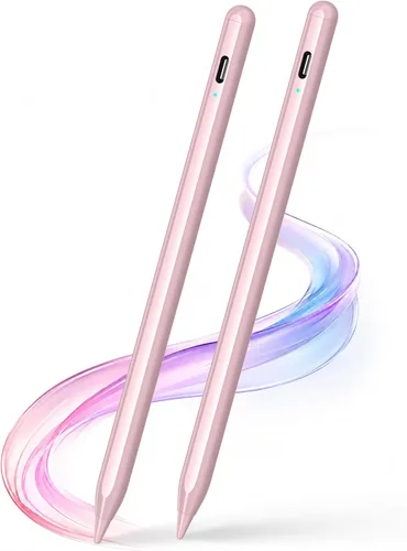 Vista 10 de DRYMOKINI Paquete de 2 lápices capacitivos universales para teléfonos y tabletas Lápiz óptico activo recargable USB-C con punta fina de 0.1 in