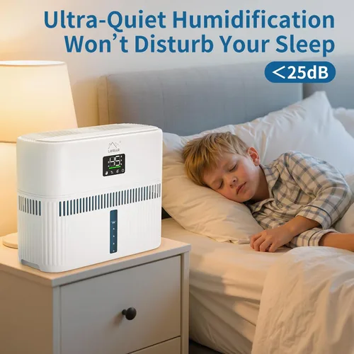 Vista 9 de LAVIEAIR Humidificadores evaporativos inteligentes para dormitorio, sala de estar, guardería, habitación grande de hasta 550 pies cuadrados, tanque