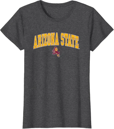 Vista 5 de Arizona State Sun Devils Arch Over Mascot Camiseta, Negro